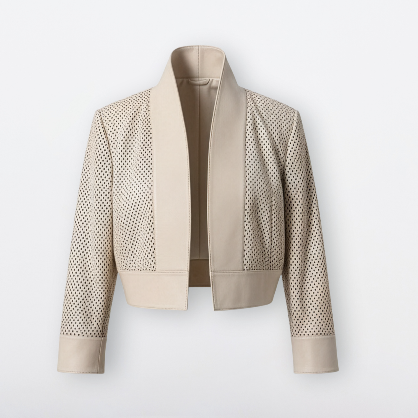 Porto Perforated Lambskin Jacket In Stock